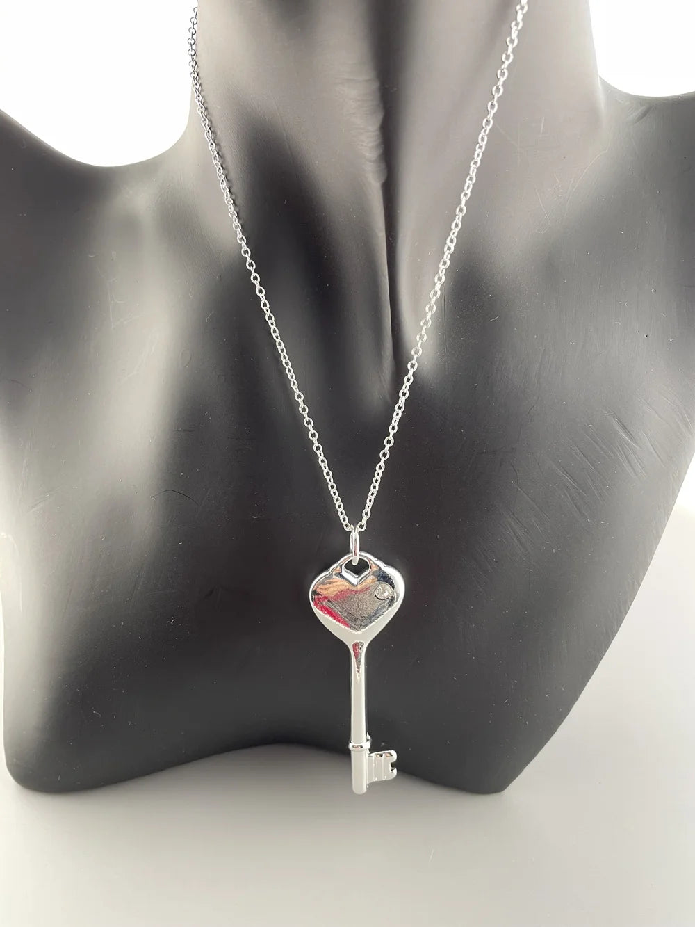 925 Sterling Silver Key Pendant Necklace