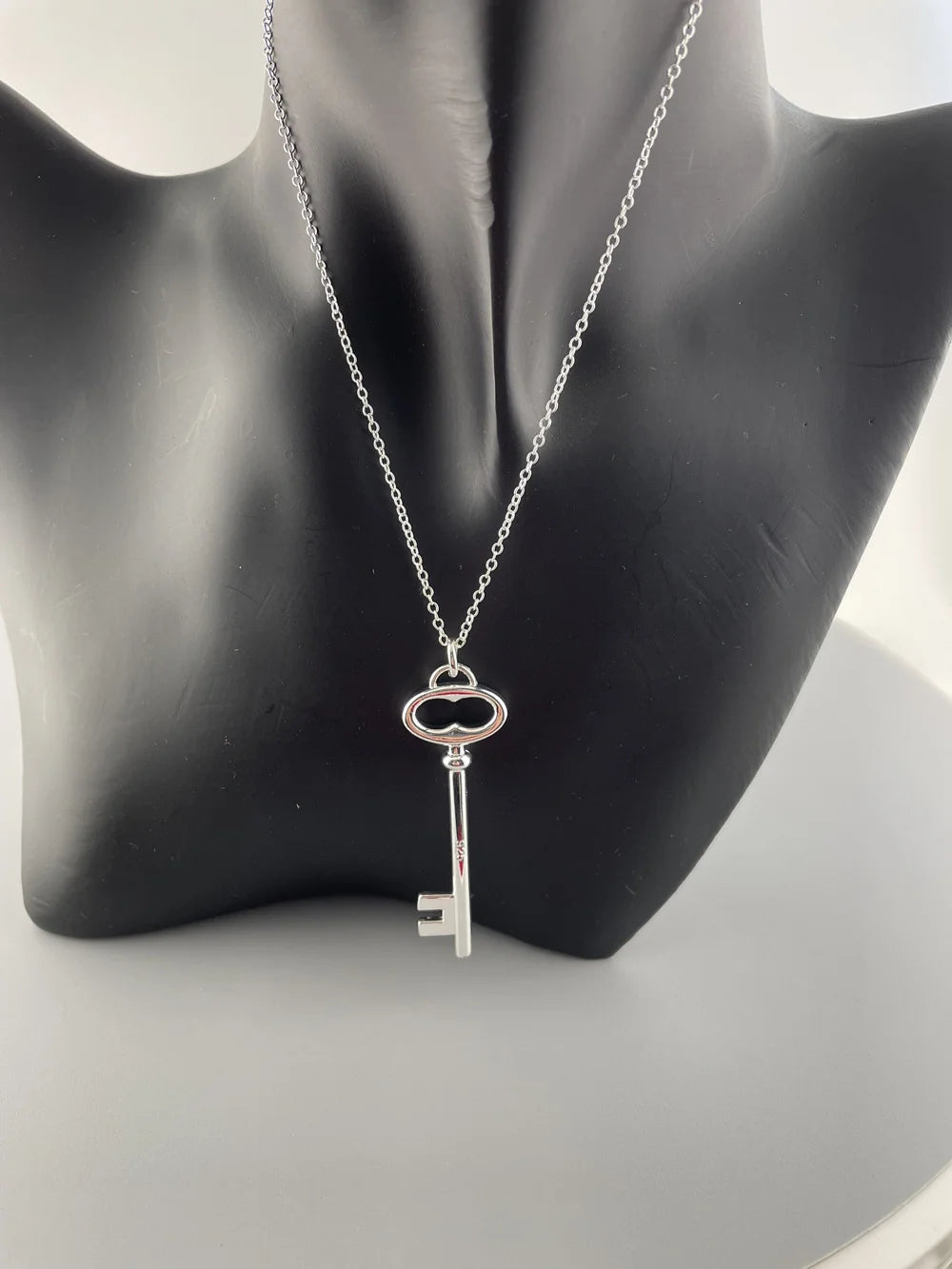 925 Sterling Silver Key Pendant Necklace