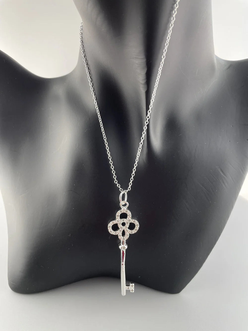 925 Sterling Silver Key Pendant Necklace