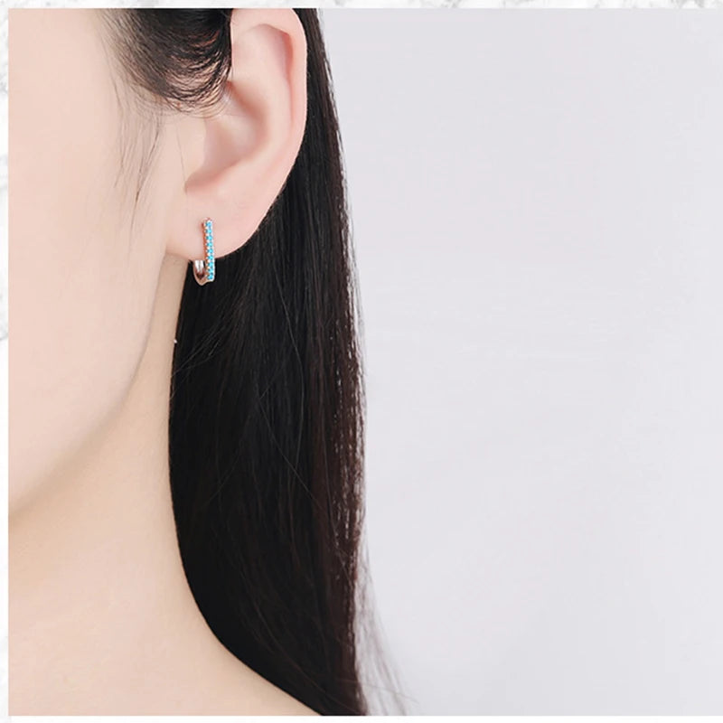 Elegant Zircon Hoop Earrings for Women