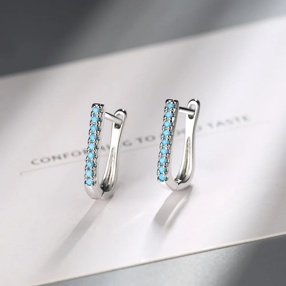 Elegant Zircon Hoop Earrings for Women