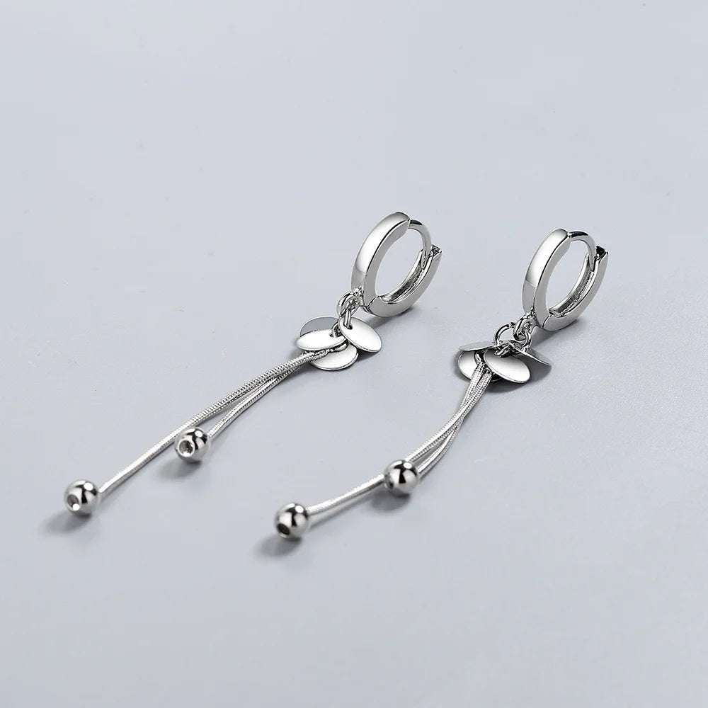 925 Sterling Silver Trendy Water Drop Earrings