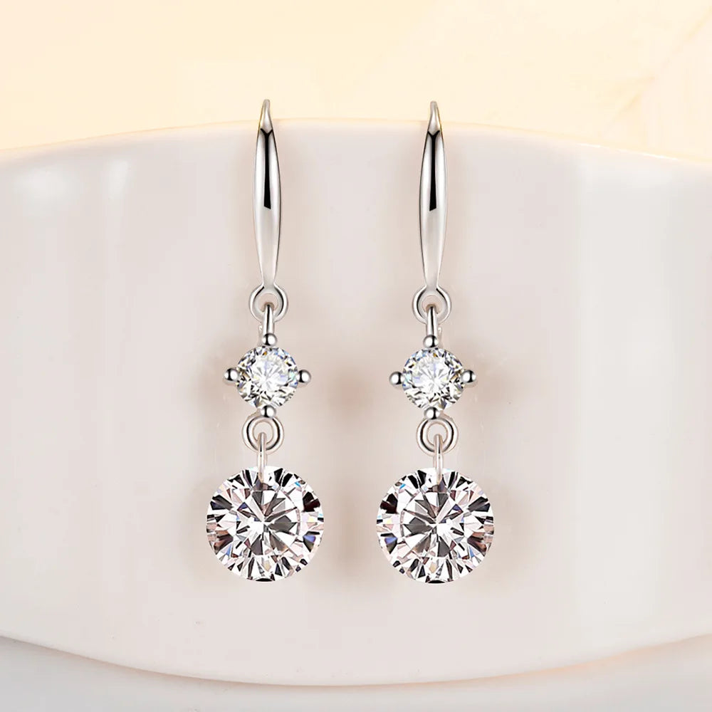 Elegant Zircon Ball Drop Earrings for Women