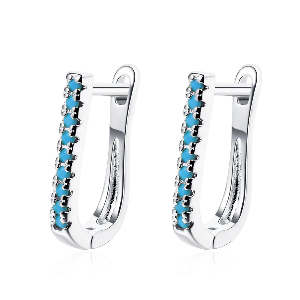 Elegant Zircon Hoop Earrings for Women