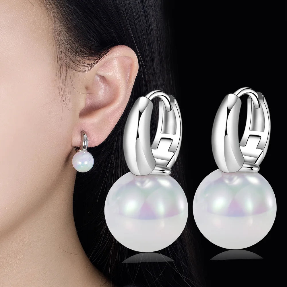 Freshwater Pearl Hoop Earrings for Women