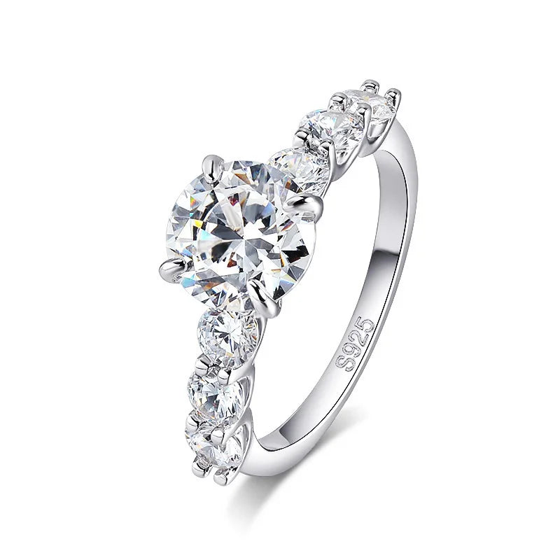 3.2CT Moissanite Wedding Ring with 7 Stones