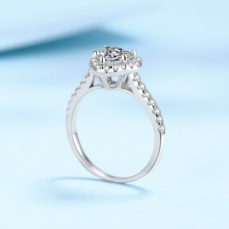 1CT VVS Heart-Cut Moissanite Bridal Ring