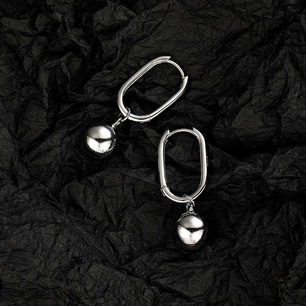 Sterling Silver Ball Drop Earrings