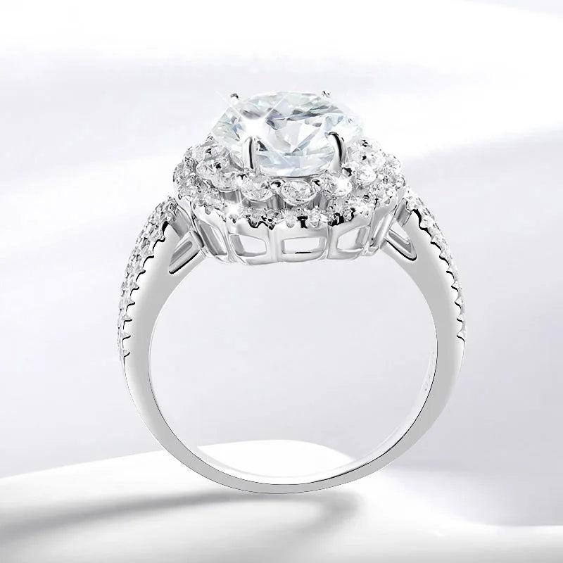 3CT Moissanite Modern Engagement Ring