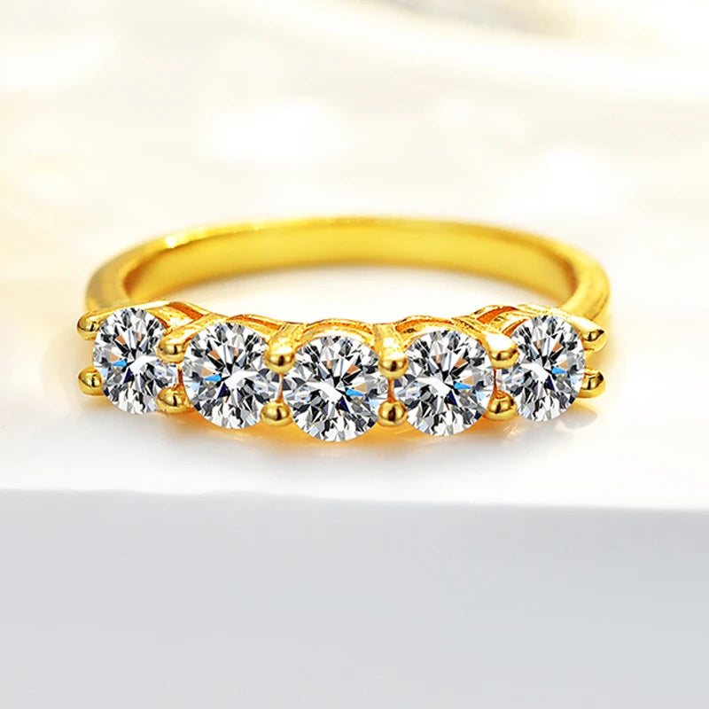 1.5CT Moissanite Eternity Band in 14K Gold