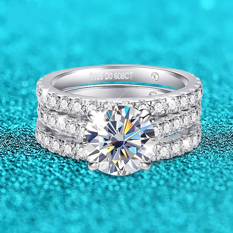 4.75CT Moissanite Bridal Ring Set