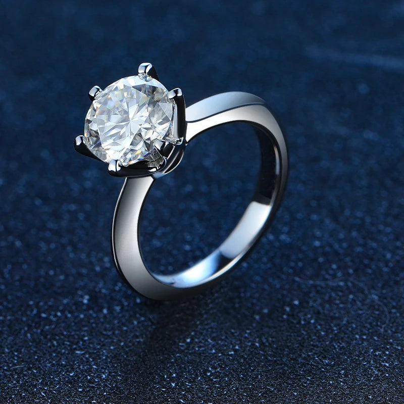 1.5CT Halo Moissanite Engagement Ring