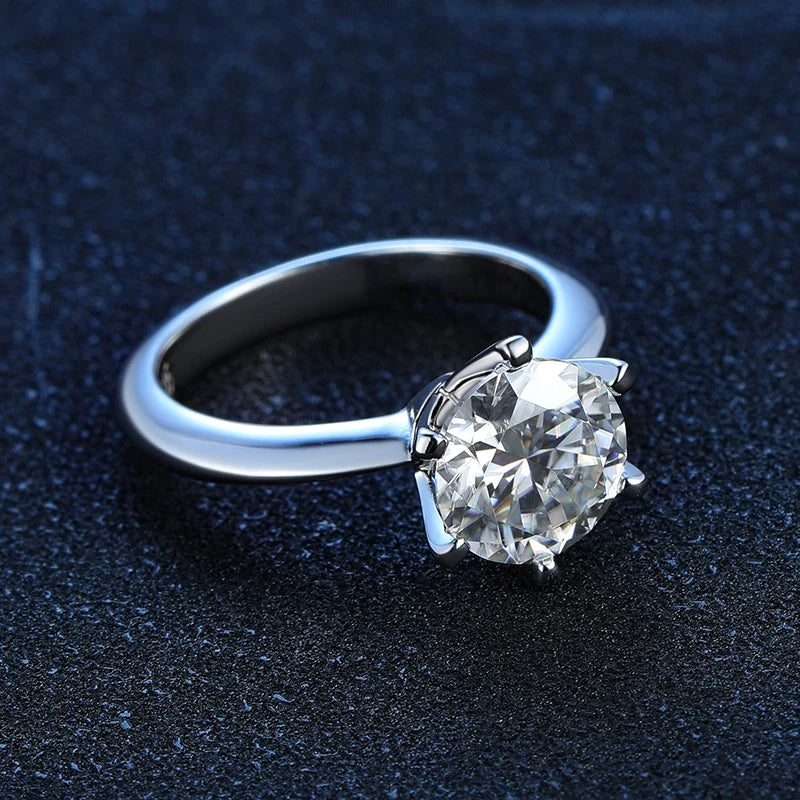 1.5CT Halo Moissanite Engagement Ring