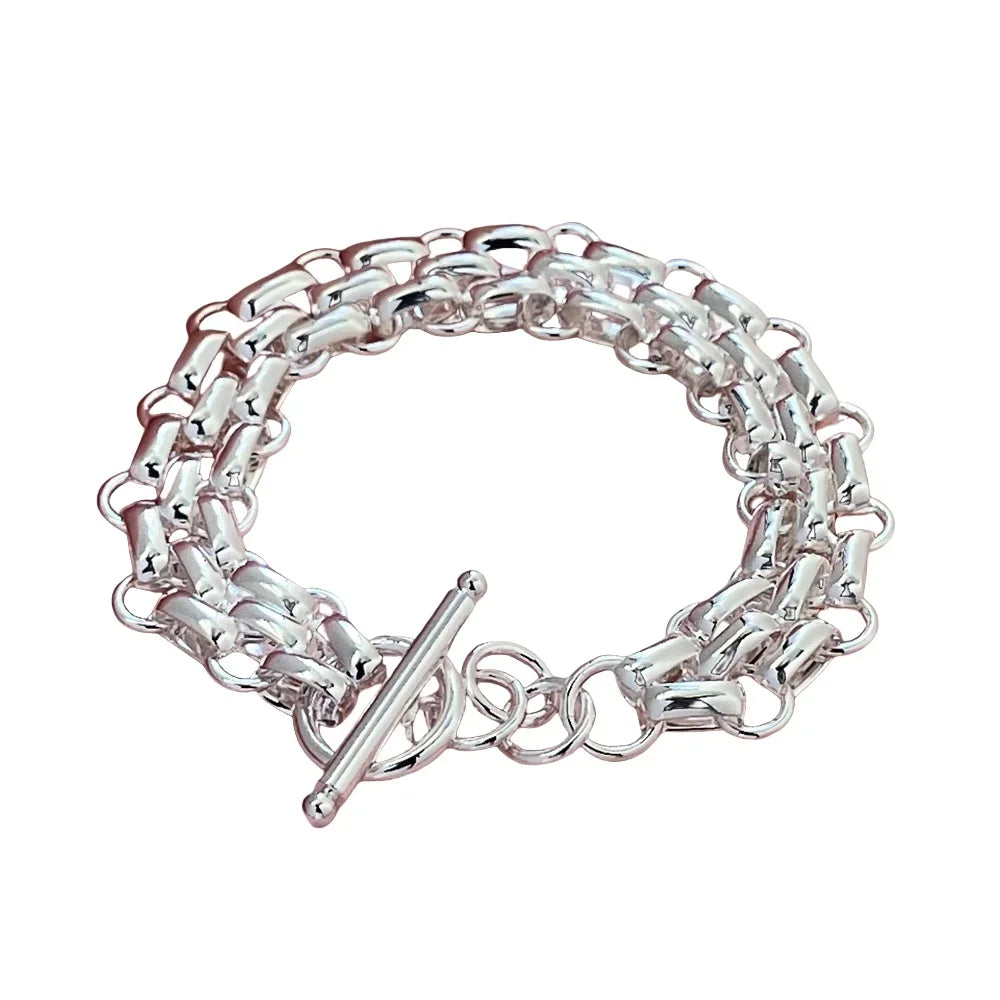 925 Sterling Silver Mesh Interwoven Bracelet