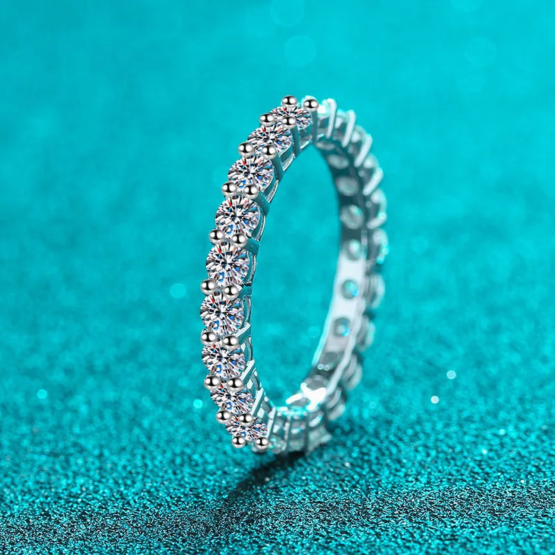 2.2CT Moissanite Eternity Wedding Ring