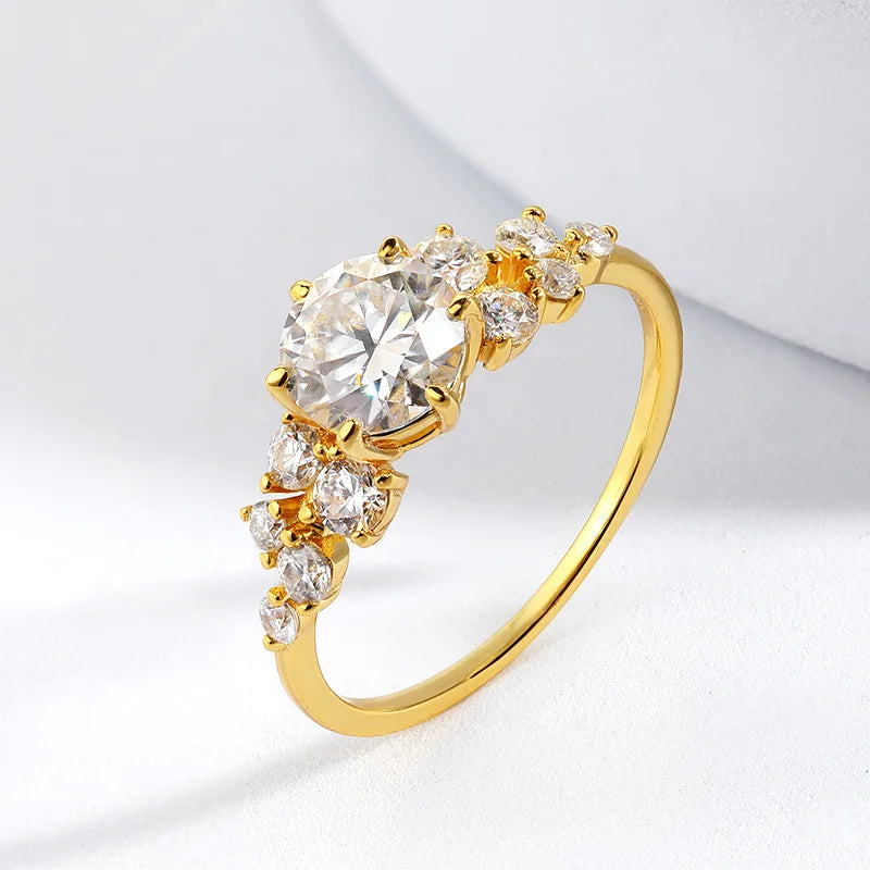 1.3ct Moissanite Wedding Band in Gold