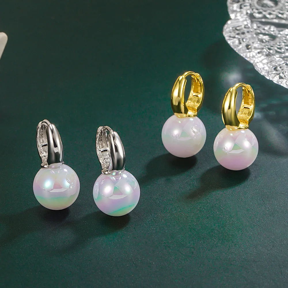 Freshwater Pearl Hoop Earrings for Women