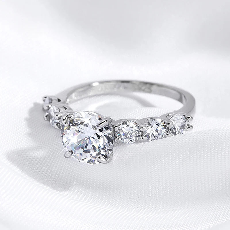 3.2CT Moissanite Wedding Ring with 7 Stones