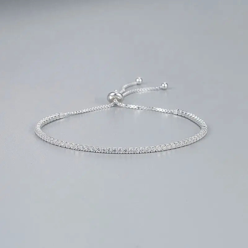 S925 Sterling Silver Elegant Zircon Tennis Bracelet