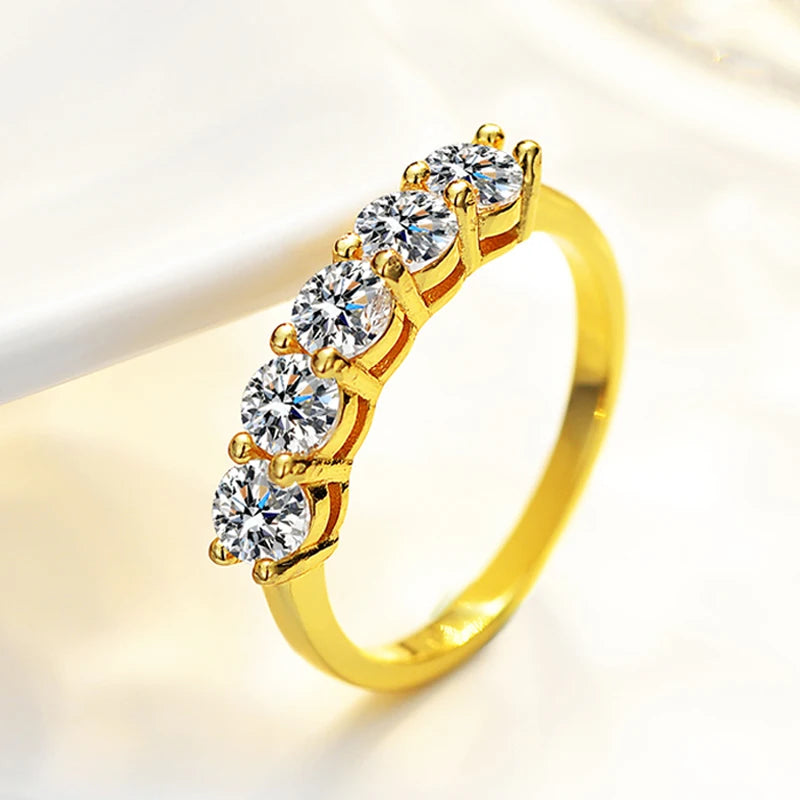 1.5CT Moissanite Eternity Band in 14K Gold