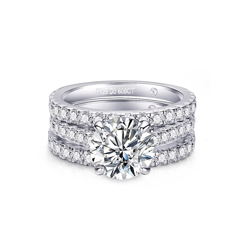 4.75CT Moissanite Bridal Ring Set