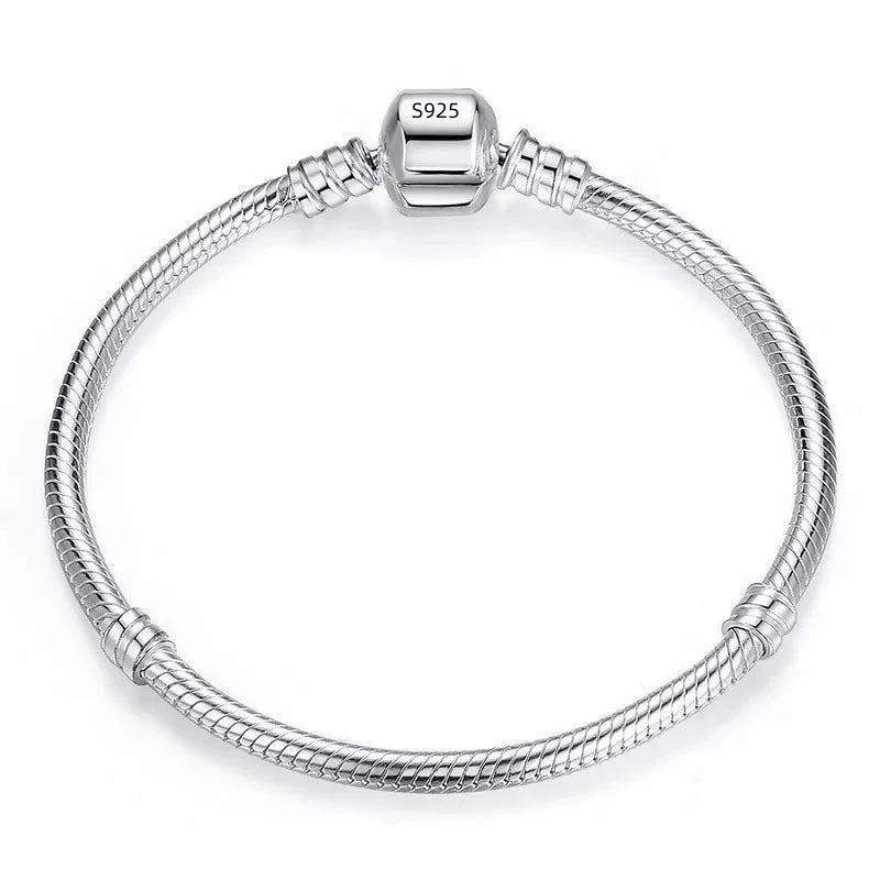 925 Sterling Silver Bucket Buckle Bracelet