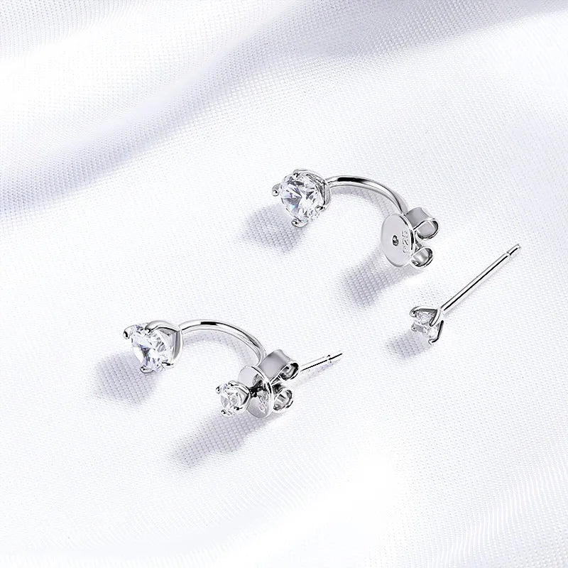 1.2CT Moissanite Drop Earrings in Sterling Silver