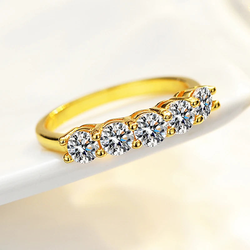 1.5CT Moissanite Eternity Band in 14K Gold