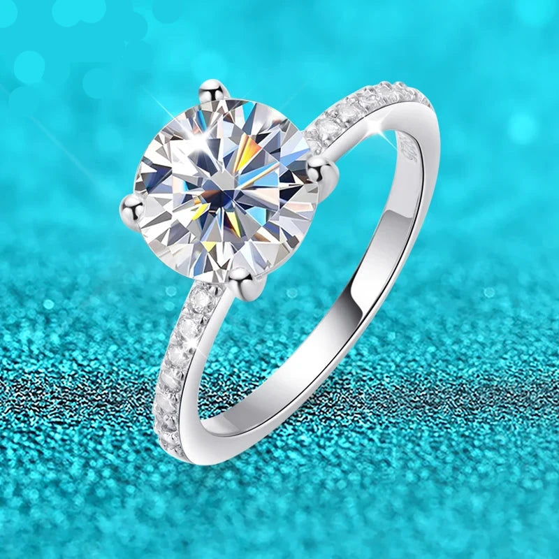 1-3CT Moissanite Promise Ring in Sterling Silver