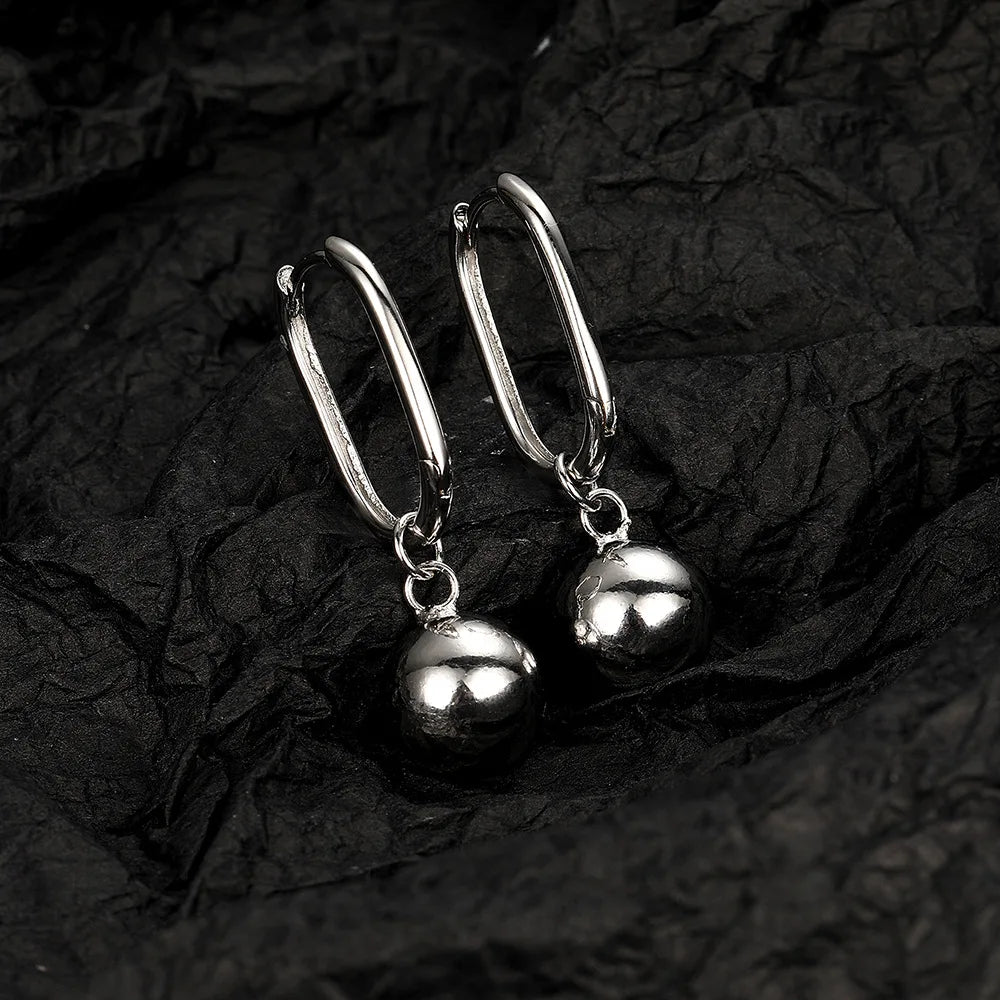 Sterling Silver Ball Drop Earrings