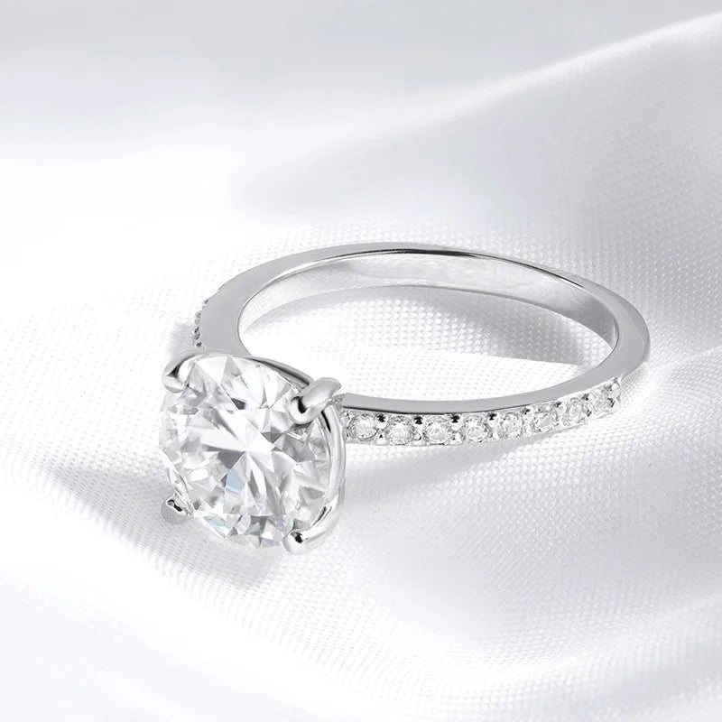 1-3CT Moissanite Promise Ring in Sterling Silver