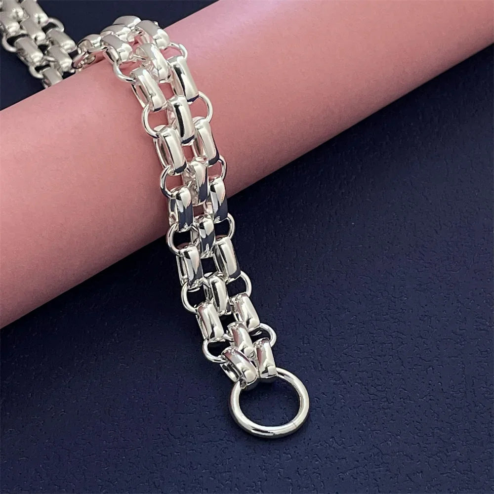 925 Sterling Silver Mesh Interwoven Bracelet