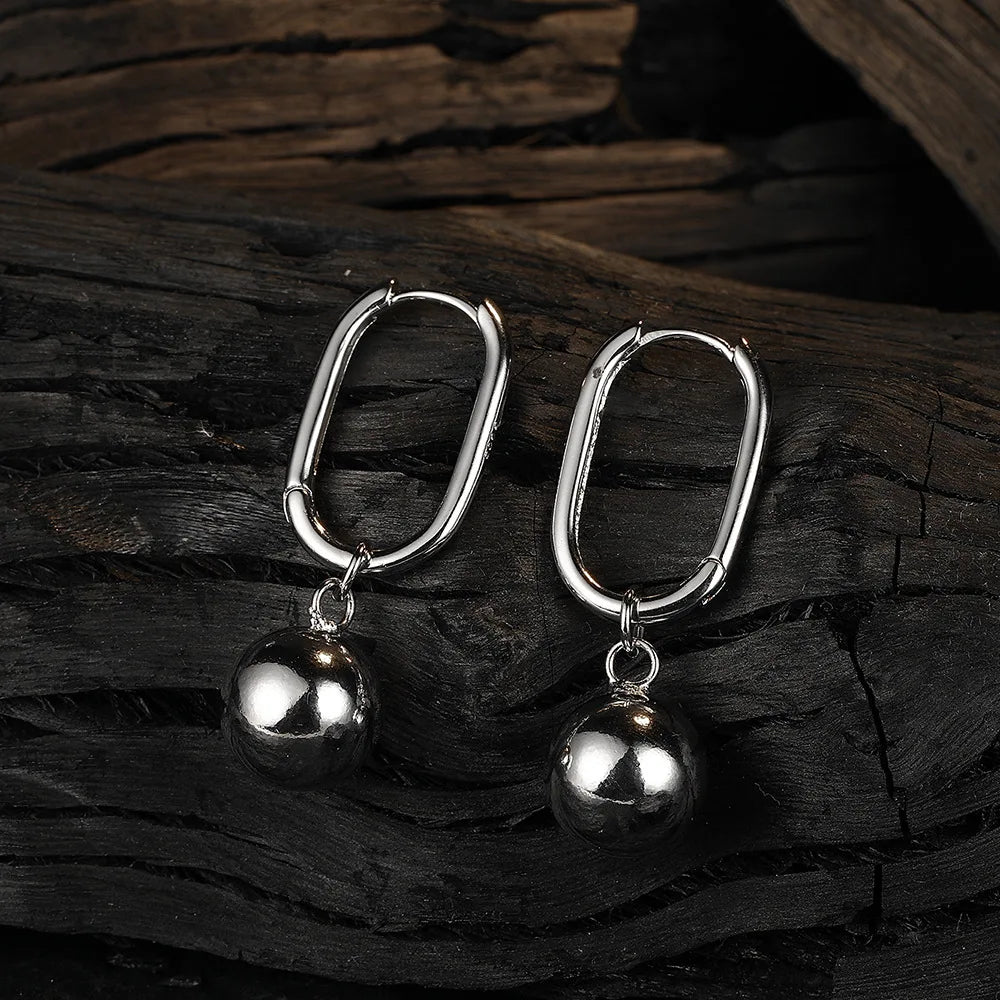 Sterling Silver Ball Drop Earrings