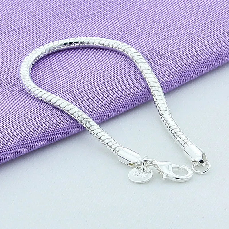 925 Sterling Silver Snake Chain Bracelet