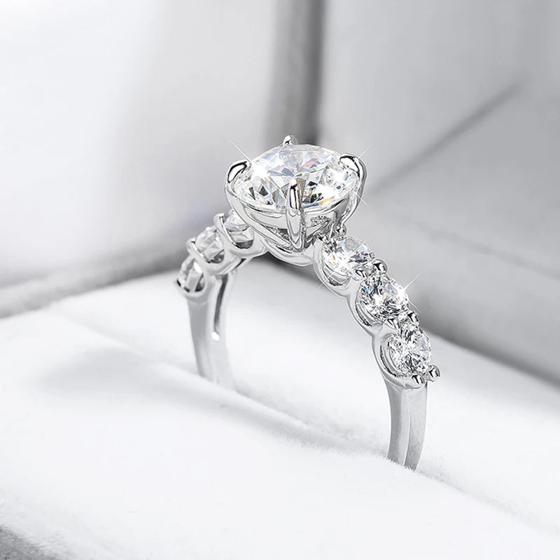 3.2CT Moissanite Wedding Ring with 7 Stones