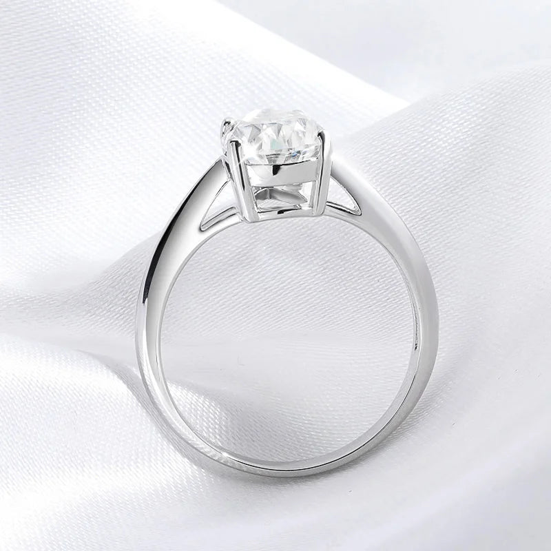 2ct Pear Cut Moissanite Solitaire Ring