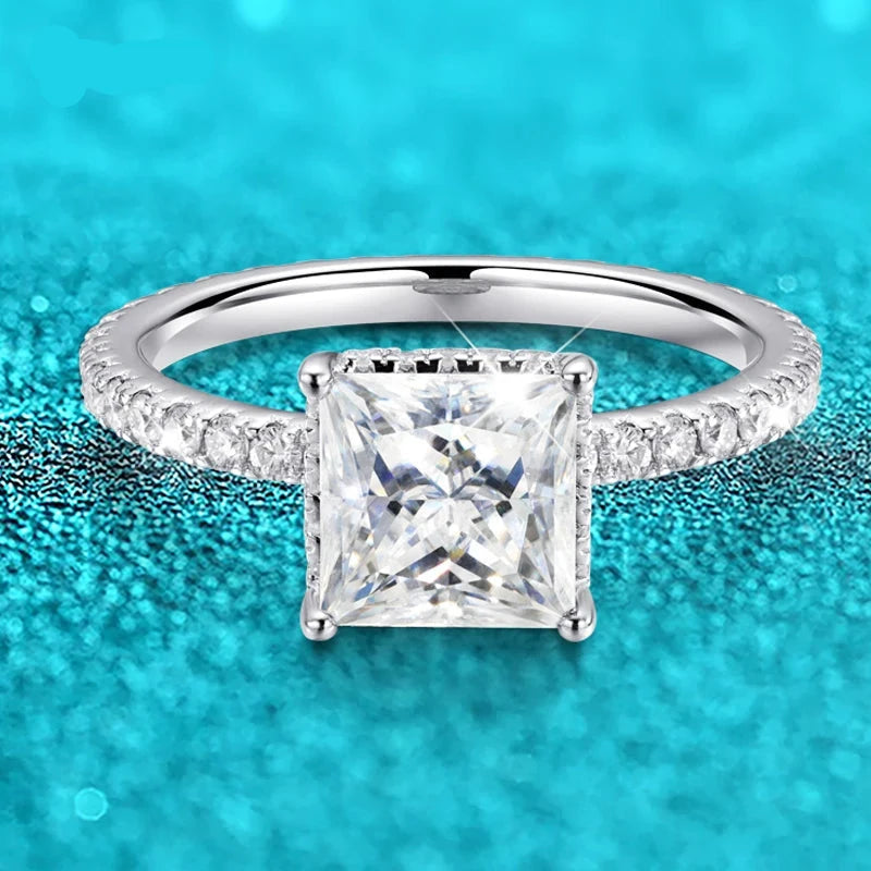 2.6CT Princess Cut Moissanite Wedding