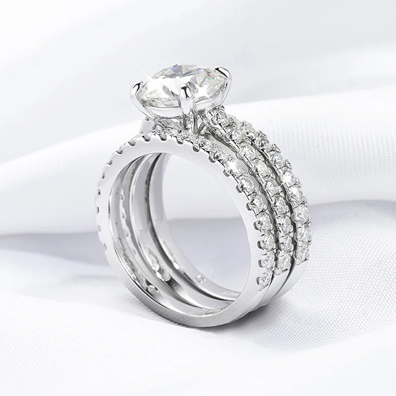 4.75CT Moissanite Bridal Ring Set