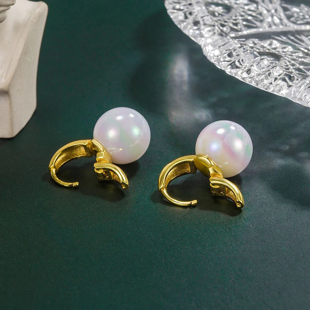 Freshwater Pearl Hoop Earrings for Women