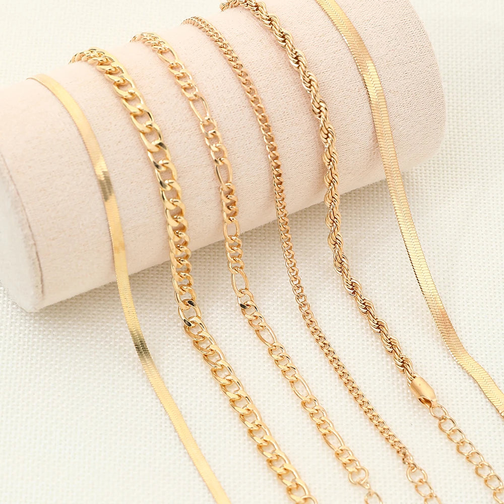 6-Piece Punk Twist & Hollow Chain Bracelet Set