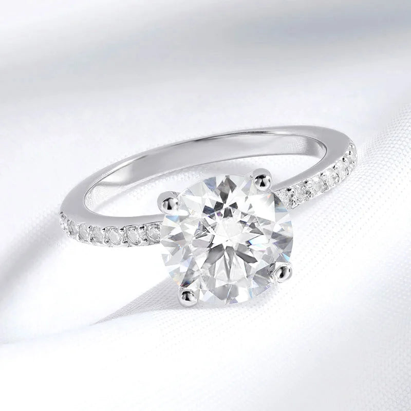 1-3CT Moissanite Promise Ring in Sterling Silver