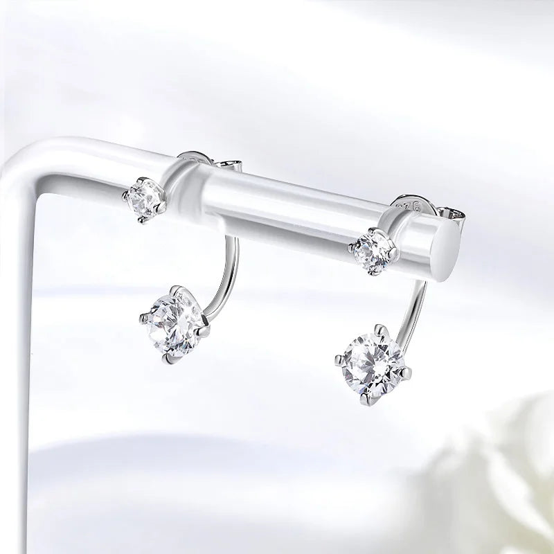 1.2CT Moissanite Drop Earrings in Sterling Silver