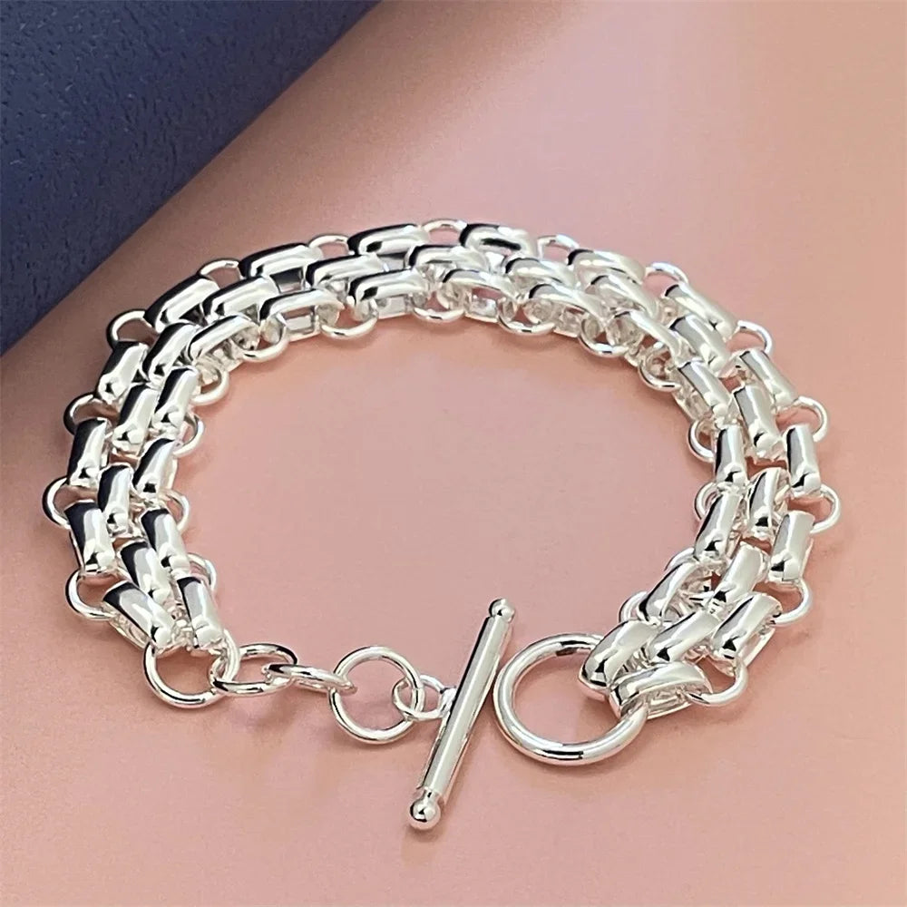 925 Sterling Silver Mesh Interwoven Bracelet