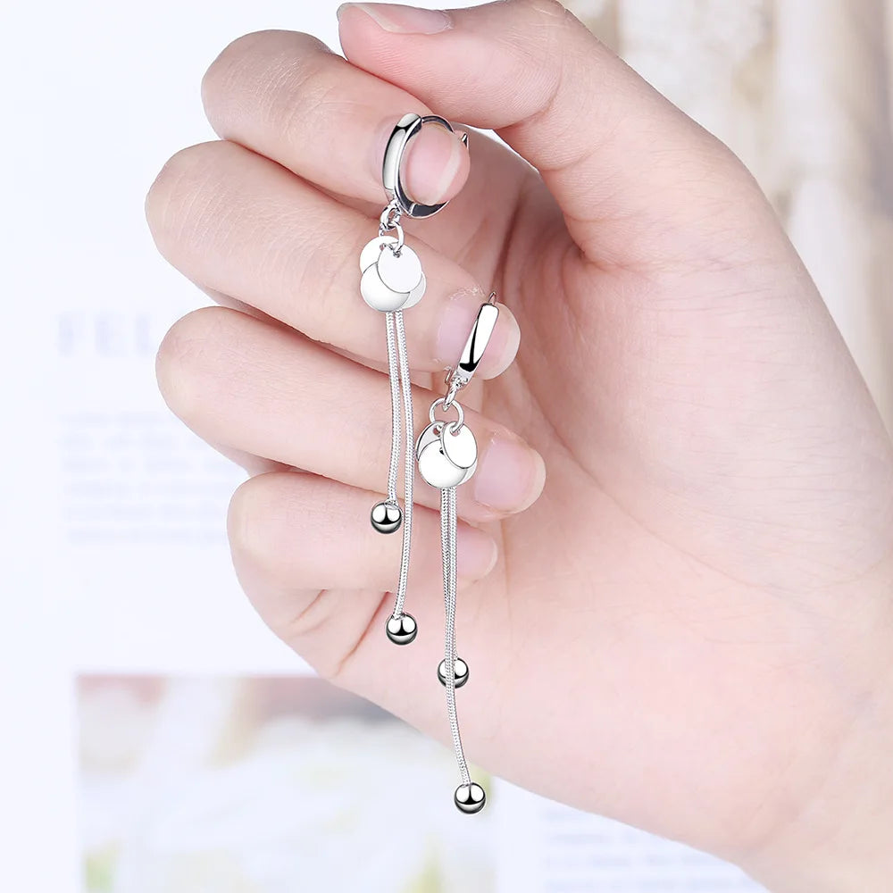 925 Sterling Silver Trendy Water Drop Earrings