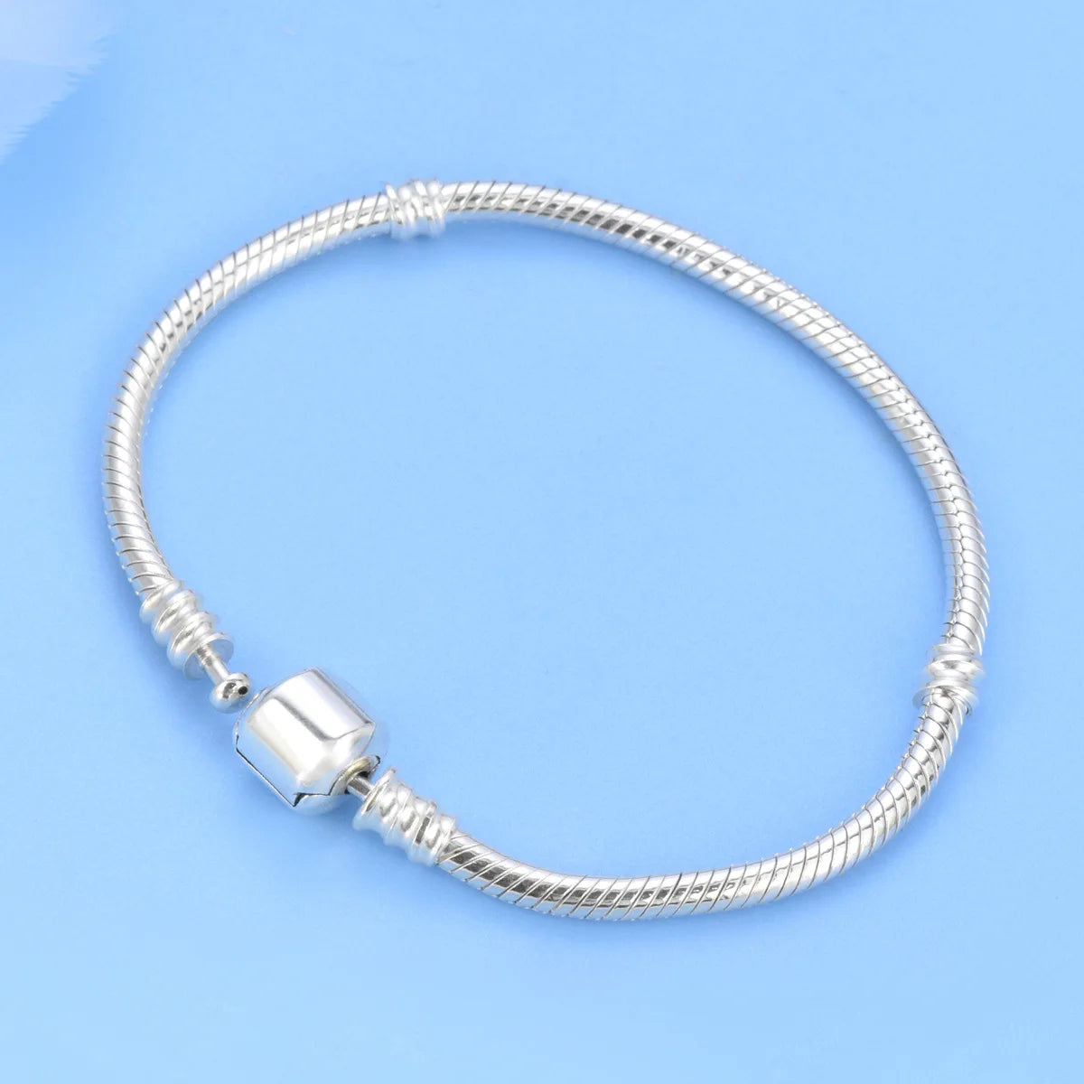 925 Sterling Silver Bucket Buckle Bracelet