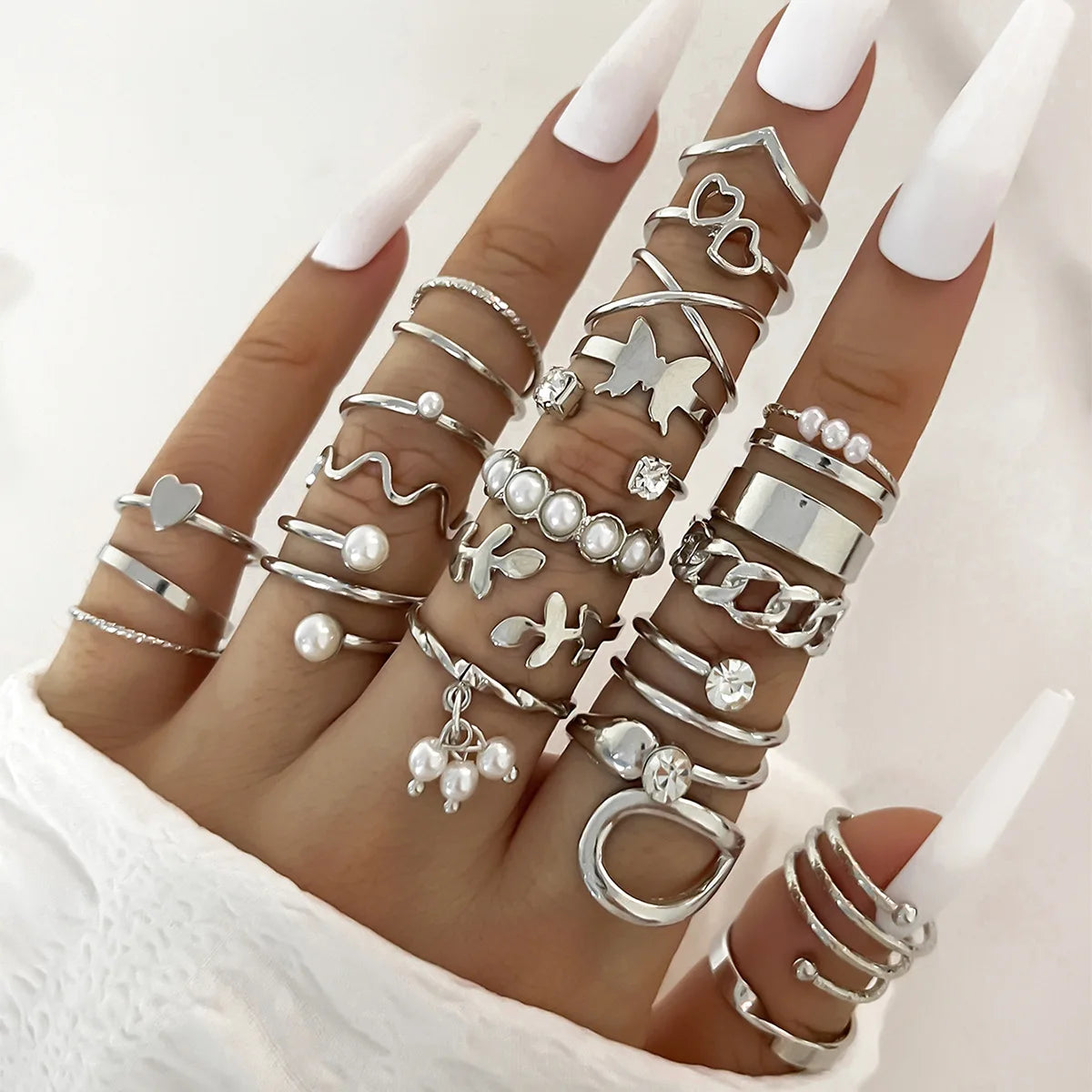 Bohemian Sun, Moon & Cross Knuckle Ring Set