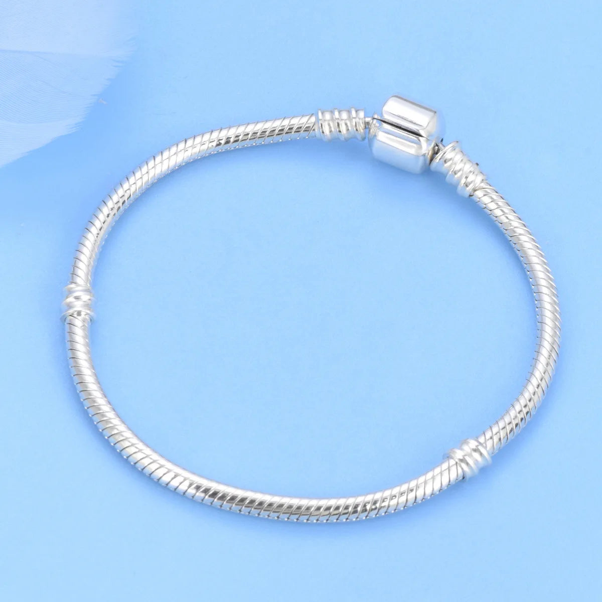 925 Sterling Silver Bucket Buckle Bracelet